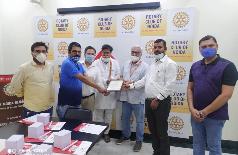 रोटरी क्लब ने भाजयुमो बिसरख की टीम को सम्मानित किया