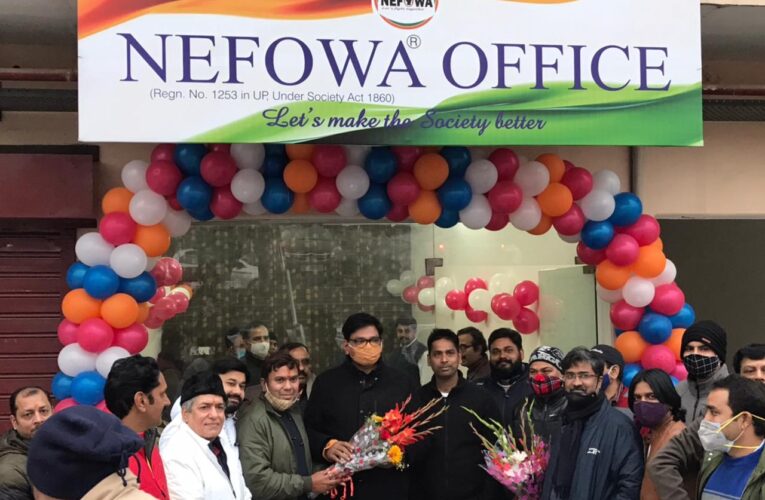 ग्रेनो वेस्ट की सामाजिक संस्था नेफोवा का पहला कार्यालय आम्रपाली लेजर वैली मार्किट में खोला गया